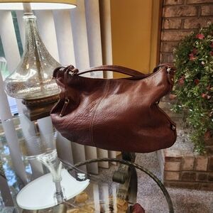 Vintage LIZ C. Brown Leather Shoulder Bag